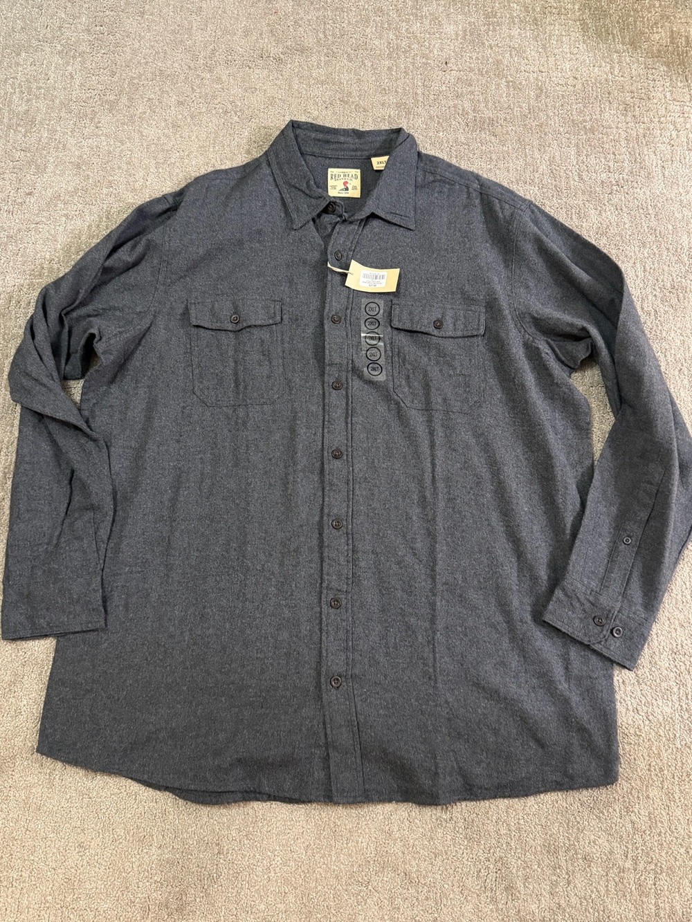 RedHead Men's Dark Gray Long-Sleeve Button-Down Shirt